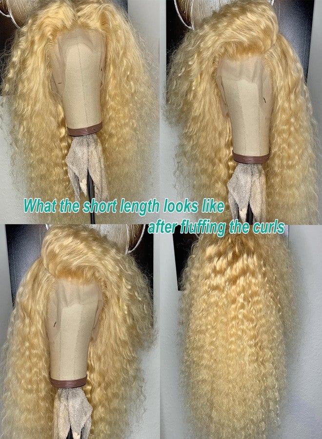 Licoville Blonde Lace Front Wig Human Hair Pre Plucked Curly Blonde Wig HD Transparent Deep Wave 613 13x6 Lace Front Wigs Human Hair 180% Density 28 Inch 613 Frontal Wigs for Black Women - Image 5